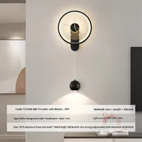 Lampu Dinding Dekoratif Bergaya Teknologi Mewah untuk Kamar Tidur Ruang Tamu Lampu Dinding LED Kreatif Berbahan Besi