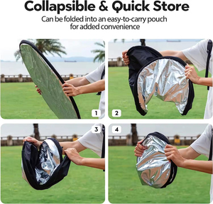 Bảng phản xạ 2 trong <span class=keywords><strong>1</strong></span> 30cm/50cm/60cm <span class=keywords><strong>80cm</strong></span>/110cm-Bạc/Vàng cho ánh sáng dịu, chụp ảnh chân dung & chụp ảnh Studio - Product Image 5