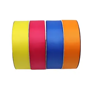 Grosir pita grosgrain warna solid poliester 75mm untuk pita