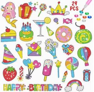 สติกเกอร์เพชรลายการ์ตูนสัตว์, สติกเกอร์เพชร DIY สำหรับเด็ก รูปแบบอิสระ ลายเจ้าหญิง - Product Image 1
