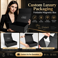 Boîte Cadeau Magnétique de Luxe Personnalisée avec Ruban, Boîte d'Emballage Rigide Pliante en Carton pour Vêtements, Chaussures