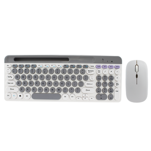 2025 New ZYG-806 Wireless Dual Mode Rechargeable Keyboard and Mouse Set Punk Retro Round Business <b>Office</b> <b>Computer</b> Wireless Keybo - Product Image 1