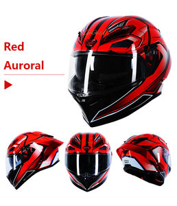 Casco de moto de cara completa, de alta calidad, colorido, doble Visor, Predator - Product Image 5