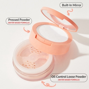 แป้งฝุ่นอัดแข็ง 2-in-1 กันน้ำ สูตรสมุนไพร สำหรับแต่งหน้า แบรนด์ส่วนตัว ปราศจากทัลค รับผลิตโลโก้เอง หรูหรา วีแกน เนื้อแมท ควบคุมความมัน - Product Image 2