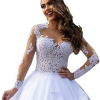 2047 all'ingrosso 2022 primavera spose europee sposi pizzo a maniche lunghe abiti da sposa fabbricazione