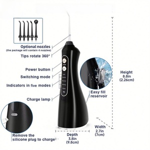 Irrigador Bucal Dental Inalámbrico Portátil con 5 Niveles de Presión y Boquilla de 360° Recargable por USB, Resistente al Agua para Uso Doméstico - Product Image 2