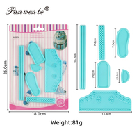 Grattoir à crème en plastique dents irrégulières bord spatules grattoir à gâteau fondant trancheuse à gâteau coupe-pâtisserie outils bricolage décoration