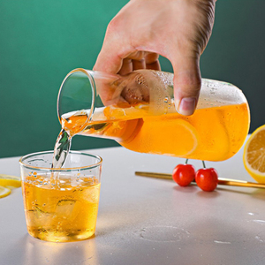 Nhà Máy Bán Buôn Công Suất Nhỏ Borosilicate <span class=keywords><strong>Glass</strong></span> Jug Set Cho Nước Uống <span class=keywords><strong>Glass</strong></span> Jug <span class=keywords><strong>Pitcher</strong></span> Với Cup Nắp - Product Image 2