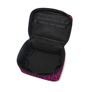 Two- Way Zipper Closure Pink Dot Custom Print Flip- Top <b>Makeup</b> Organizer Bag <b>Makeup</b> <b>Case</b> Cosmetic Toiletry Bag for Girls - Product Image 5