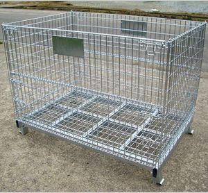 Nhiệm vụ trung bình công suất lớn dây thép lồng gấp dây lưới <span class=keywords><strong>Pallet</strong></span> tĩnh với chức năng thực tế - Product Image 5