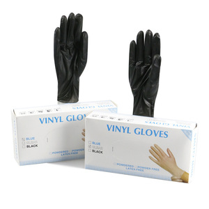 Gants jetables en PVC Zixi, noirs, emballés individuellement, de qualité alimentaire, pour la pâtisserie, les salons de coiffure et le lavage des cheveux, gants épaissis - Product Image 1
