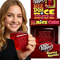   Jouets sensoriels anti-stress rouges en forme de cube, jouets à presser, squishies