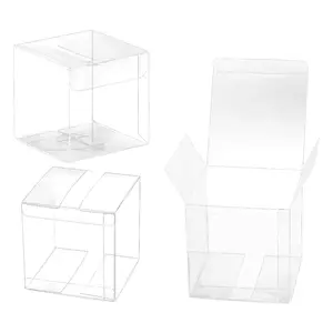 Boîtes à gables transparentes avec poignée, grandes boîtes cadeaux transparentes pour faveurs bonbons biscuits cupcakes boîtes à gables pour fête de mariage noël