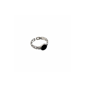 Anillo Abierto de Plata de Ley S925 Yinruitai con Diseño de Gota Negra, Estilo Retro Coreano para Mujer, Joyería de Alta Gama para Uso Diario - Product Image 5