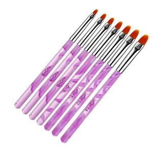 Pinceau professionnel pour nail art en nylon pour ongles en acrylique, gel UV, peinture et construction – Outil de manucure pour salon - Product Image 2