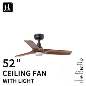 Ventilador de Techo LED de 3 Aspas de Estilo Europeo Moderno, Motor de CC, Sellado de Madera, Control Remoto, Cuerpo de Metal de Cobre, Decoración para el Hogar y el Baño - Product Image 3