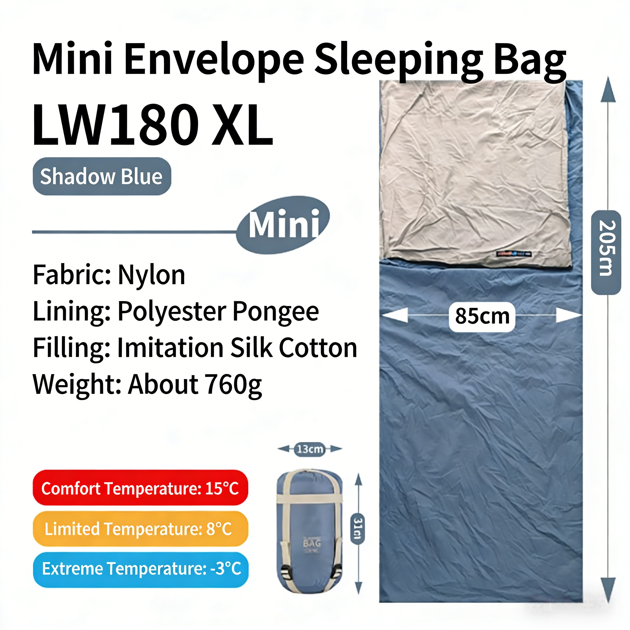 760 g Shadow Blue-Extra grande