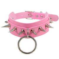 Collier en cuir PU style punk sexy, attaches BDSM, entraînement SM, collier de flirt, jouets sexuels pour femmes et gays