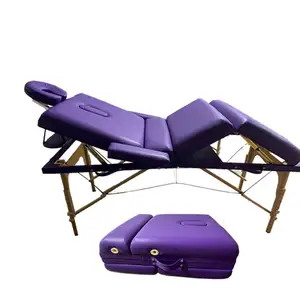 New Design Camillas Para Masajes 4 Section Folding Eyelash Lash Bed Portable Massage Table For Sale