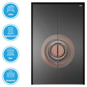 JL-593 최신 고품질 패션 안전 강철 보안문 프리미엄 방수 현관문 도난 방지 쇼핑몰 아파트용 - Product Image 1