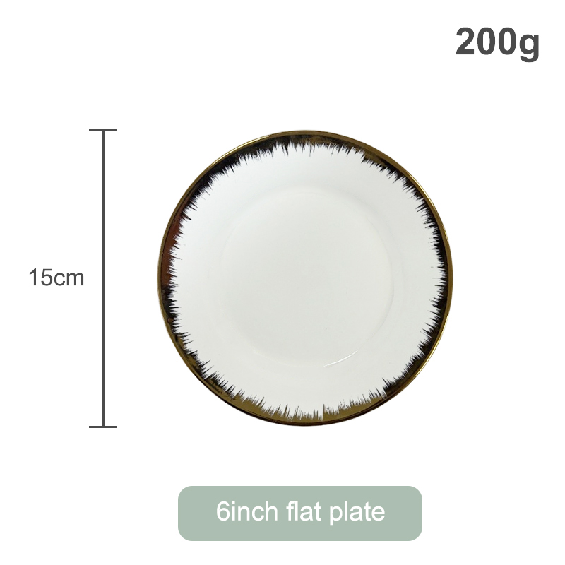 Assiette plate de 6 pouces