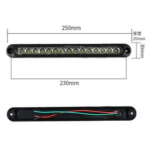 12V 24V coche remolque camión luz <span class=keywords><strong>15</strong></span> LED alto montado freno luz trasera dirección impermeable modificado barra de luz - Product Image 2