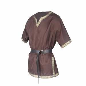 Costume de guerrier médiéval unisexe, tunique verte, chevalier normand, tresse viking, pirate, saisson, film TV, LARP, déguisement - Product Image 4