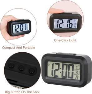 Küçük Dijital LCD Ekranlı Modern Tasarım ABS Malzemeli Masaüstü Çalar Saat Sıcaklık Takvim Pilli Erteleme Özellikli Masaüstü Ev Saati - Product Image 6