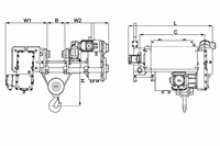 Palans à câble antidéflagrants NUCLEON BNR3 européens 3t, petit palan électrique à câble standard avec crochet de levage
