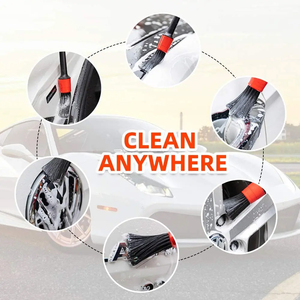 Kit de Cepillos Profesionales <span class=keywords><strong>para</strong></span> Detallado de Autos - Cerdas Suaves de Plástico PP <span class=keywords><strong>para</strong></span> Limpieza de Ruedas, Interior y Exterior (Juego de 5 Piezas, Negro) - Product Image 5