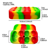 34 millilitres 6 + 1 pot en silicone étanche résistant à la chaleur conteneur de stockage en aluminium d'injection pour huiles cires bijoux alimentaires