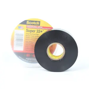 Ruban d'isolation électrique en vinyle PVC 0.18mm d'épaisseur ruban électrique noir super33 +