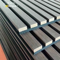 Panneau acoustique vertical certifié en MDF avec placage bois, 100% fibre de polyester, écologique, NRC 0.9, contemporain, pour hôtels et écoles