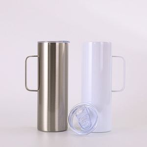 Tasse à café de bureau 20 oz avec isolation froide et poignée, mug à sublimation en acier inoxydable 304, tasse isotherme - Product Image 3