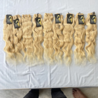 Vente en gros de vrais cheveux humains, qualité supérieure, blond 613, cheveux indiens bruts, blond Temple 60, fournisseurs de cheveux