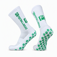 Chaussettes de sport antidérapantes en tricot avec logo personnalisé, chaussettes de football épaisses à séchage rapide, chaussettes de course à pied avec fond en tissu éponge, vente en gros ODM pour hommes