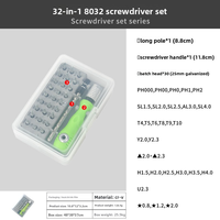 Kit de tournevis portable 32-en-1 avec embouts pour vis et écrous, idéal pour les réparations domestiques