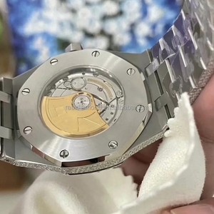 Reloj de Pulsera de Lujo de Alta Calidad de 40 mm, Totalmente Engastado con Diamantes de Moissanita VVS D, Automático, Mecánico, para Hombre, Resistente al Agua, de Acero Inoxidable - Product Image 4