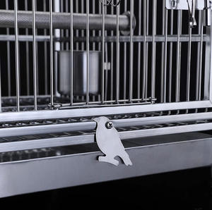 Cage à perroquets en acier inoxydable 304 épaissi, grande cage sur pied pour calopsites, agapornis et mynas. - Product Image 2