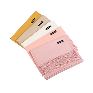 Bán Buôn Rắn Chải Ấm Cashmere Mùa Đông Pashmina Khăn Choàng Chăn Đồng Bằng Phụ Nữ Kaschmir Khăn Choàng - Product Image 1