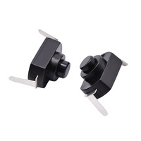 Interrupteur de lampe de poche marche-arrêt Mini interrupteur à bouton-poussoir à 2 broches interrupteur tactique autobloquant résistant aux températures élevées