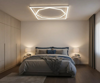 Haute Qualité carré Plafonnier 595x595 Octogonal LED Cadre Panneau Lumineux Panneau Led Lumière Éclairage Mots Led Lumière Moderne