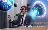 Nuevo Anillo Ratón Inteligente 2026 con Gafas AR para Presentaciones PPT, Control Remoto por Dedo para Aplicaciones Air Mouse, Resistente al Agua IP68, Compatible con PC y Mac RM10