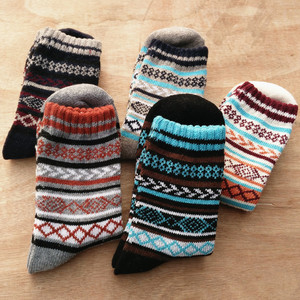 Calcetines <span class=keywords><strong>de</strong></span> <span class=keywords><strong>lana</strong></span> <span class=keywords><strong>de</strong></span> conejo estilo étnico para hombre, calcetín cálido, informal, absorbente <span class=keywords><strong>de</strong></span> sudor - Product Image 6