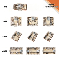 Maison préfabriquée de haute qualité de 20 pieds, extensible, 2 chambres, pour le camping