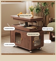 Table basse en bois pliable, réglable en hauteur, mobile, design moderne minimaliste, multifonctionnelle, meubles de salon pour la maison