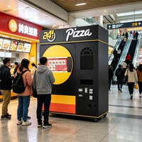 Distributeur automatique de pizzas intelligent en acier inoxydable avec options de paiement multiples et surveillance à distance pour les centres commerciaux