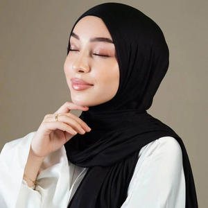 Gran oferta, Jersey de bambú de secado rápido que absorbe la humedad, Hijab, bufandas simples, Hijabs musulmanes, Jersey, soporte personalizado, Hijab, Jersey - Product Image 2