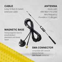 Antennes verticales 4G Wifi Gsm SIGNALWELL SW0-2311101-3 longue portée omnidirectionnelles externes pour routeur, amplificateur de signal mâle 698-960/1710-2700Mhz