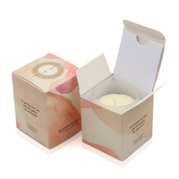 Échantillon gratuit de luxe faible quantité minimale de commande cadeau boîte plate boîte de papier d'emballage personnalisé bougie boîte emballage